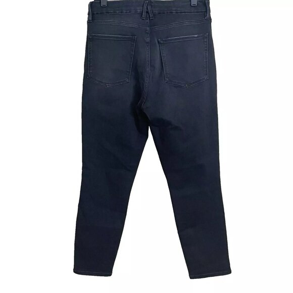 Good American Good Waist Crop Jeans Size 31/12 Stretch Denim - Picture 3 of 12